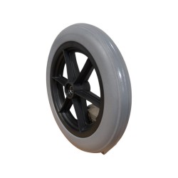 Rueda Antipinchazos PU 12.1/2 x 1.3/4 (300x45) Rayada Gris