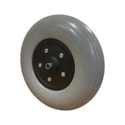 Rueda Antipinchazos PU 8x2 200x50 Gris Rayada