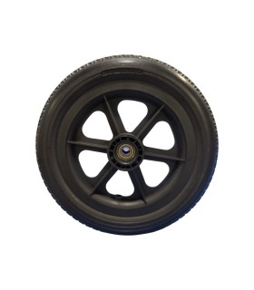 Rueda Antipinchazos PU 12.1/2 x 2.1/4 Negra 6 Radios