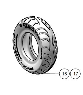 Cubierta Antipinchazos 2.50/2.00-4 Gris Racing SHENG-I