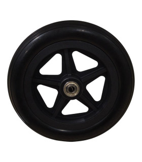 Rueda Antipinchazos PU 7x1.1/4 (180x30) Negra Rayada