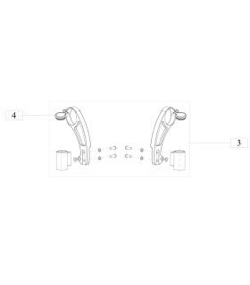 Soporte horquilla rueda delantera silla de ruedas Q50 R