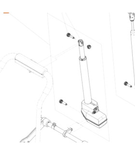 Actuador lineal respaldo reclinable silla de ruedas Q300 / Q400