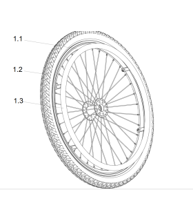 Cubierta + cámara 24 pulgadas silla de ruedas manual Mountain Bike