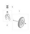 Kit de rodamientos para horquilla de rueda delantera, Sillas Q100R Y Q200R